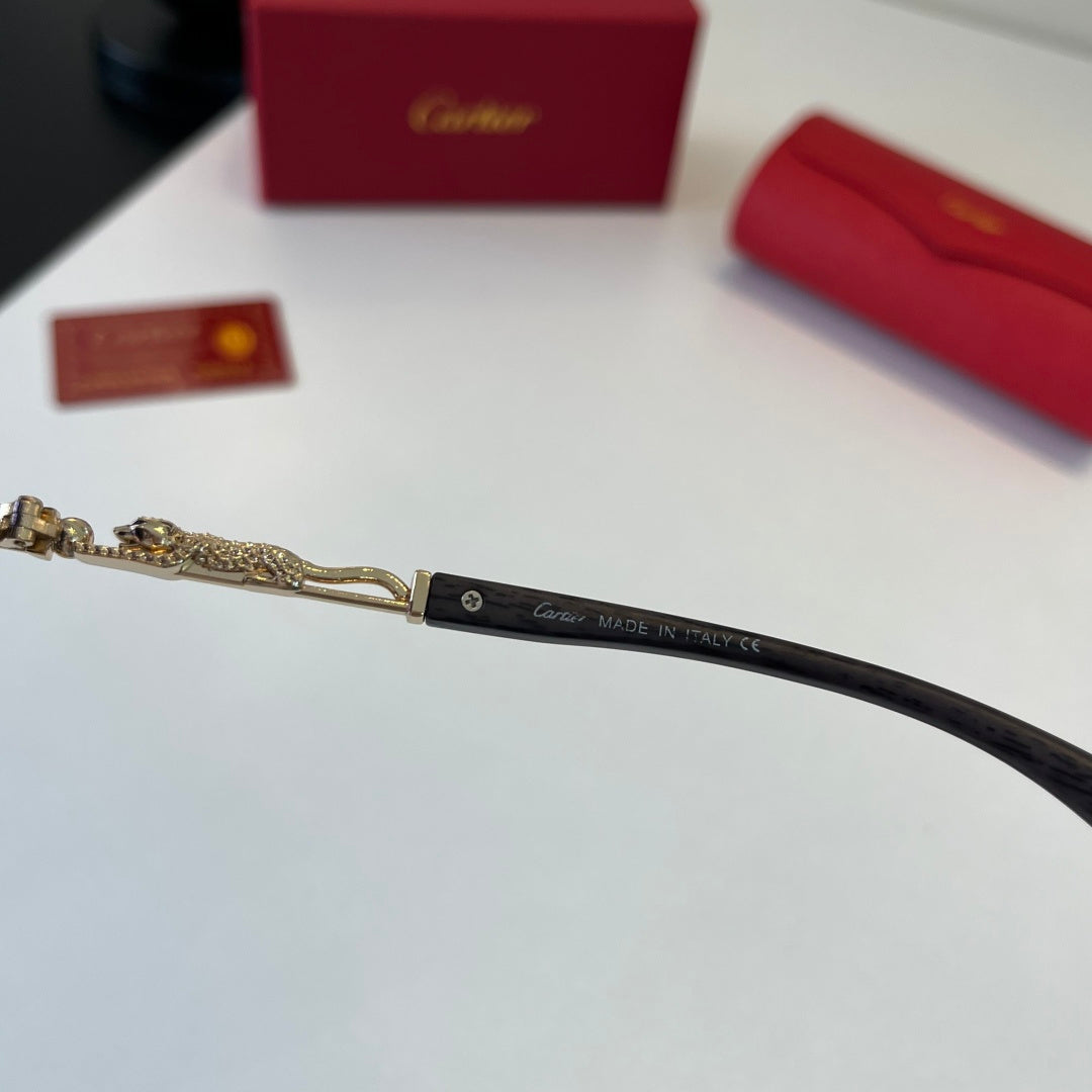 Cartier Lightweight Metal Rimless Silver Lens Sunglasses for Men & Wo - 132535 - detail image 10