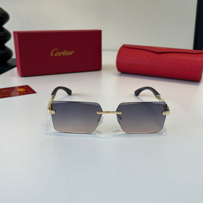 Cartier Lightweight Metal Rimless Silver Lens Sunglasses for Men & Wo - 372225 - detail image 2