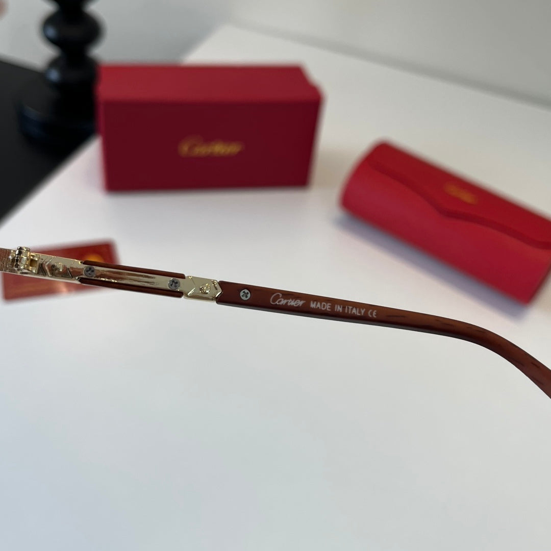 Cartier Lightweight Metal Rimless Silver Lens Sunglasses for Men & Wo - 132539 - detail image 10