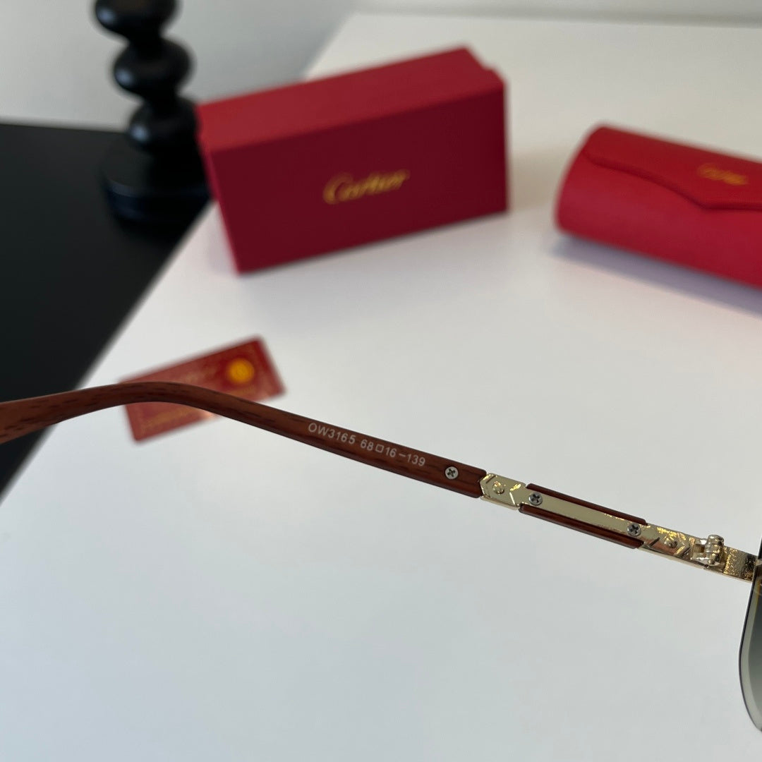 Cartier Lightweight Metal Rimless Silver Lens Sunglasses for Men & Wo - 415985 - detail image 9