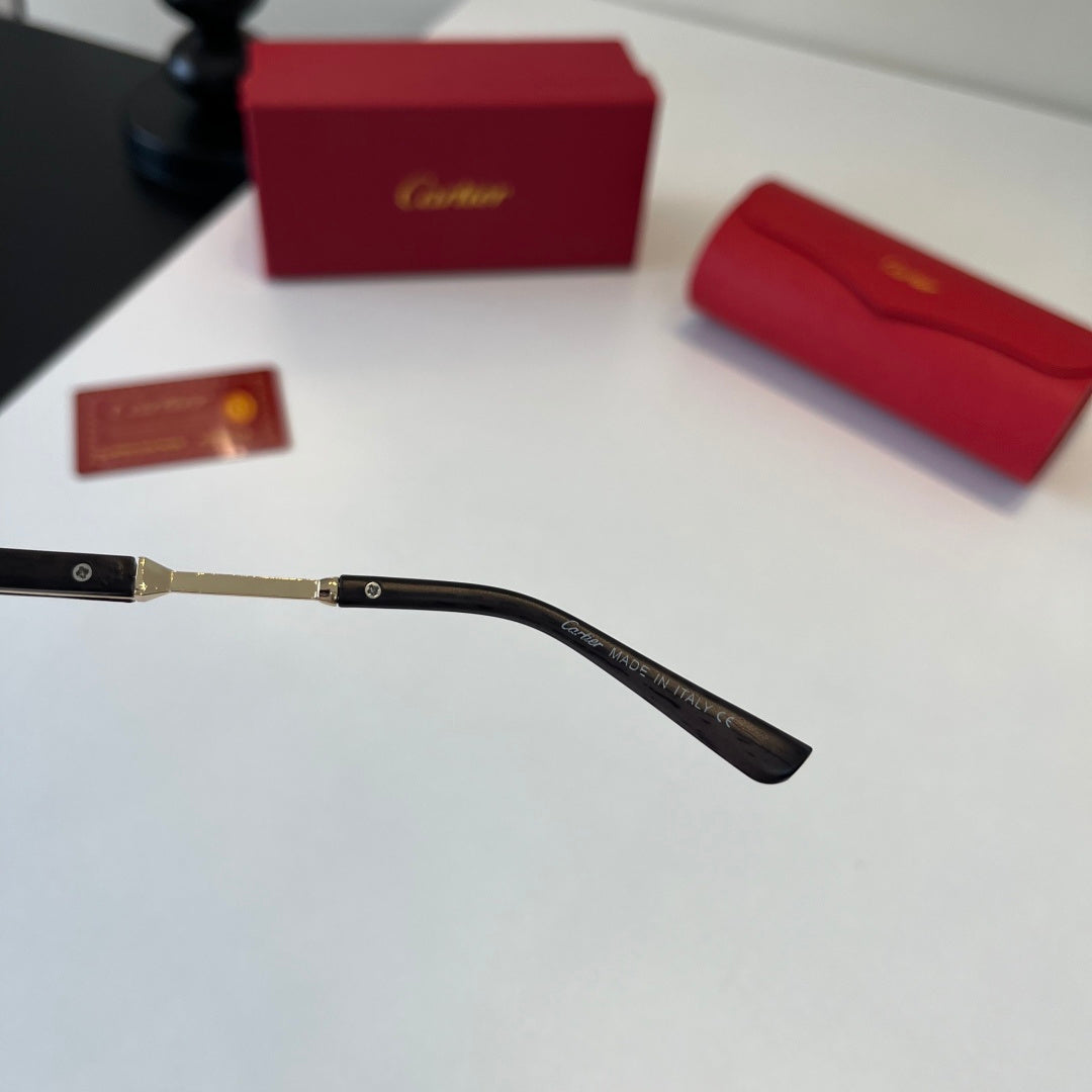 Cartier Lightweight Metal Rimless Blue Lens Sunglasses for Men & Wome - 487239 - detail image 9