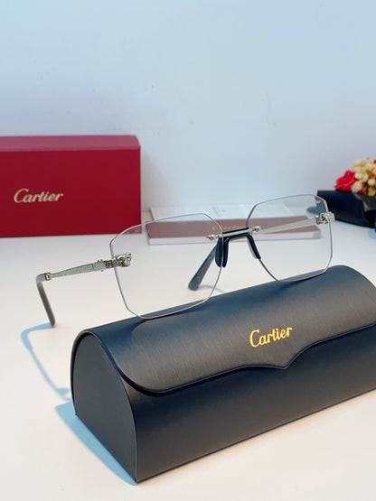 Cartier Lightweight Rimless Silver Lens Sunglasses for Men & Women - 158504 - detail image 10