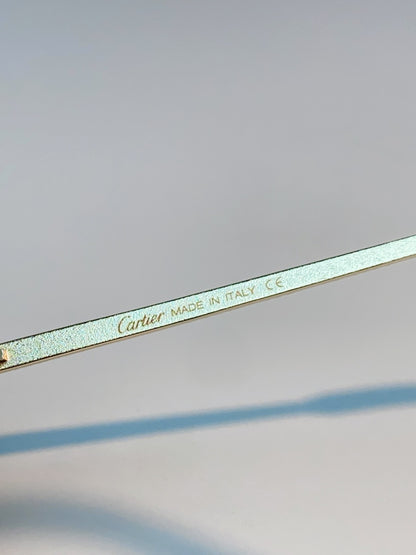 Cartier Lightweight Rimless Gold Lens Sunglasses for Men & Women - 158509 - detail image 8