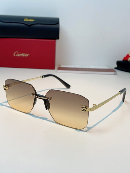 Cartier Lightweight Rimless Gold Lens Sunglasses for Men & Women - 158509