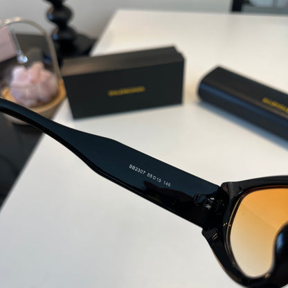 Balenciaga Rectangular Brown Lens Sunglasses for Men & Women - 158567 - detail image 8