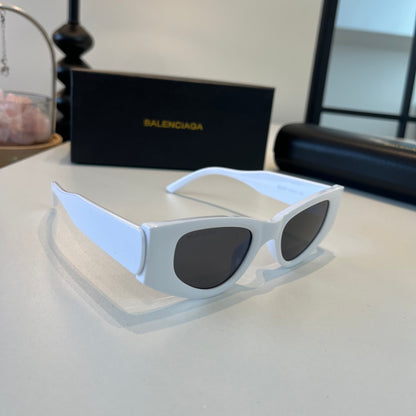 Balenciaga Rectangular Silver Lens Sunglasses for Men & Women - 372350