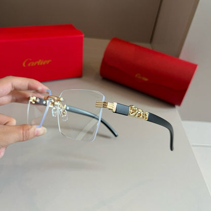 Cartier Lightweight Metal Rimless Silver Lens Sunglasses for Men & Wo - 432314 - detail image 7