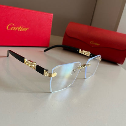 Cartier Lightweight Metal Rimless Silver Lens Sunglasses for Men & Wo - 432314