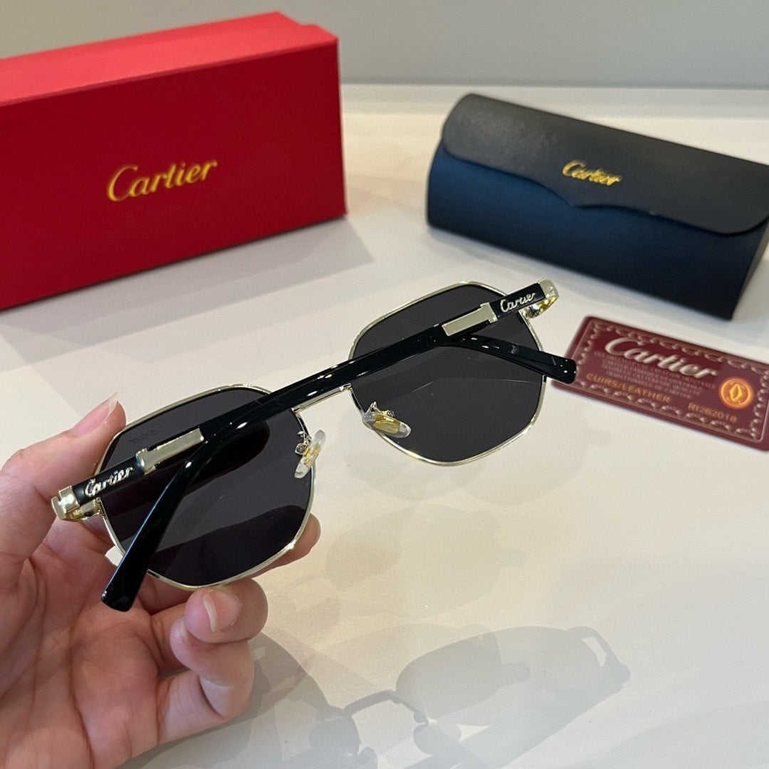 Cartier Lightweight Metal Rimless Silver Lens Sunglasses for Men & Wo - 358560 - detail image 5
