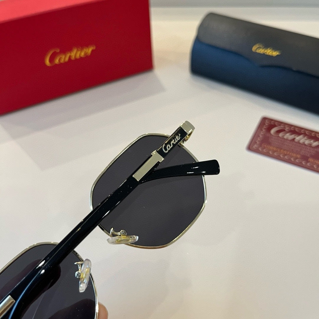 Cartier Lightweight Metal Rimless Silver Lens Sunglasses for Men & Wo - 487293 - detail image 6
