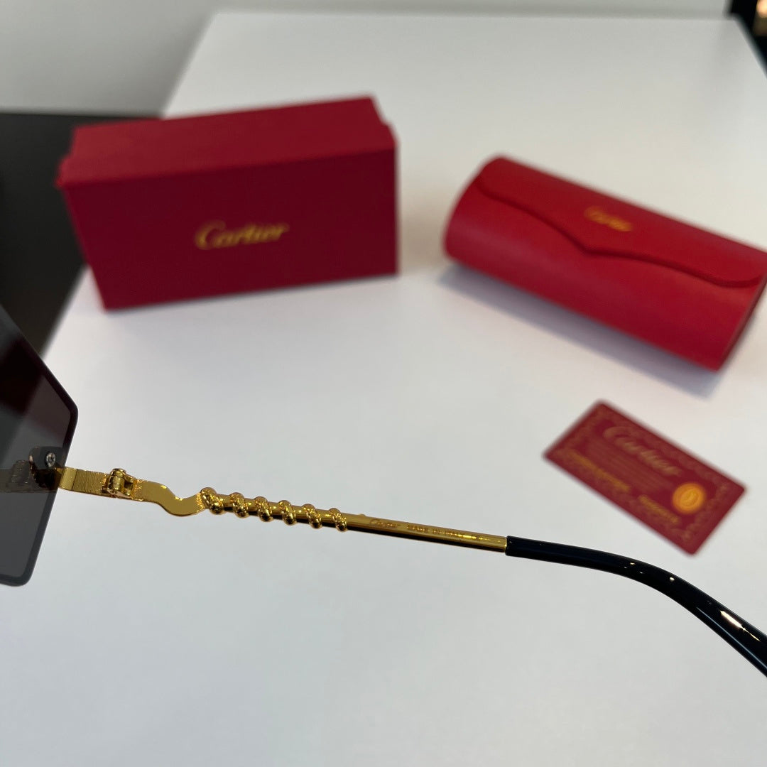 Cartier Lightweight Metal Rimless Silver Lens Sunglasses for Men & Wo - 399049 - detail image 10