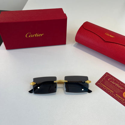 Cartier Lightweight Metal Rimless Silver Lens Sunglasses for Men & Wo - 399049 - detail image 5