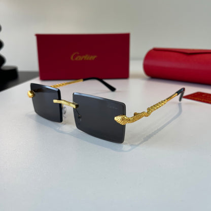 Cartier Lightweight Metal Rimless Silver Lens Sunglasses for Men & Wo - 358555 - detail image 3