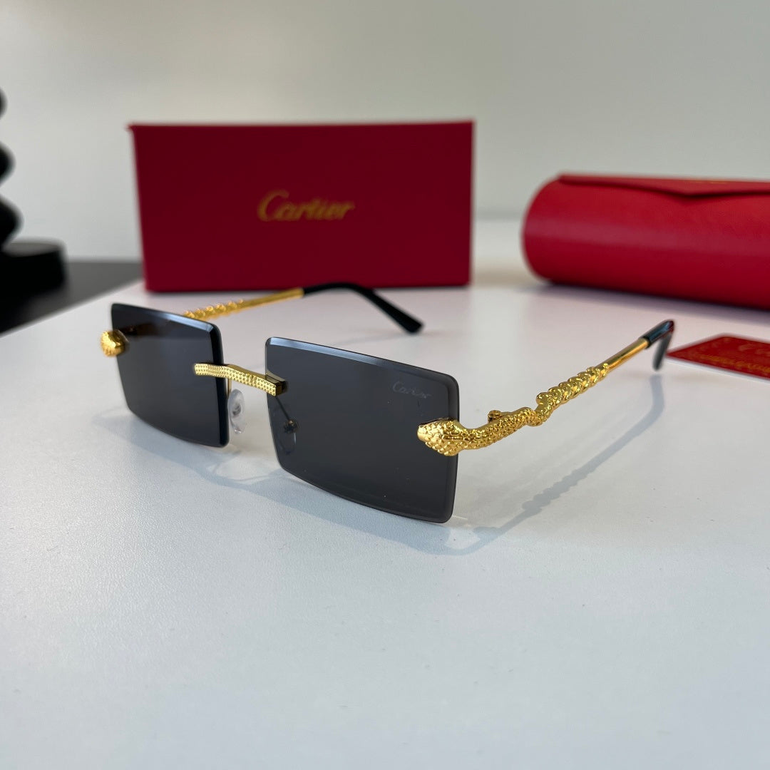 Cartier Lightweight Metal Rimless Silver Lens Sunglasses for Men & Wo - 399049 - detail image 3