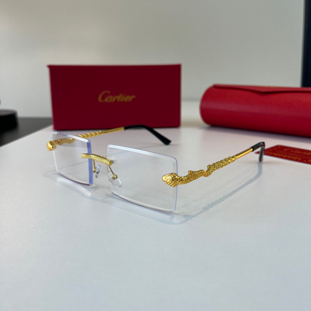 Cartier Lightweight Metal Rimless Silver Lens Sunglasses for Men & Wo - 399050 - detail image 3