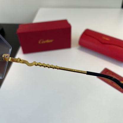 Cartier Lightweight Metal Rimless Silver Lens Sunglasses for Men & Wo - 399050 - detail image 9