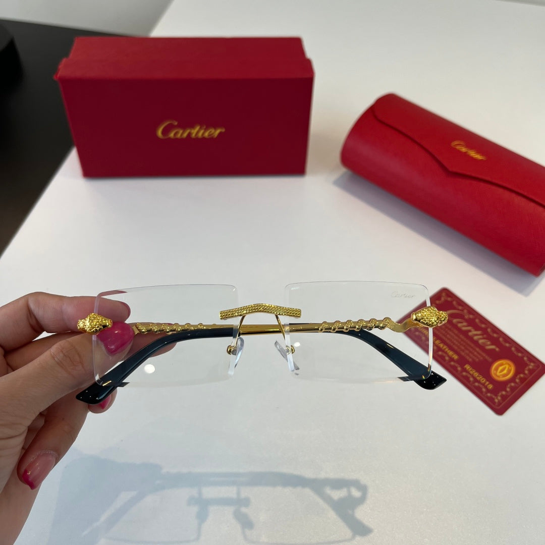 Cartier Lightweight Metal Rimless Silver Lens Sunglasses for Men & Wo - 399050 - detail image 5