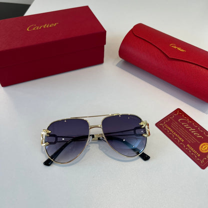 Cartier Lightweight Metal Rimless Blue Lens Sunglasses for Men & Wome - 449499 - detail image 4