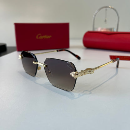 Cartier Lightweight Metal Rimless Silver Lens Sunglasses for Men & Wo - 358559 - detail image 2