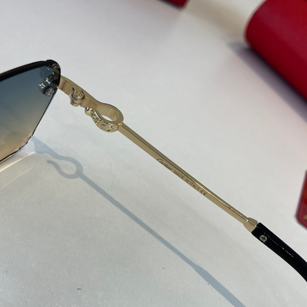 Cartier Lightweight Metal Rimless Silver Lens Sunglasses for Men & Wo - 358549 - detail image 11