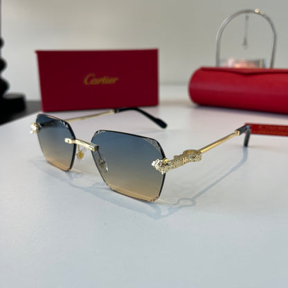 Cartier Lightweight Metal Rimless Silver Lens Sunglasses for Men & Wo - 399054 - detail image 3