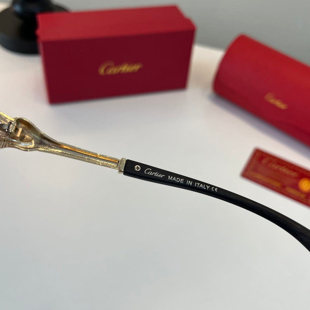 Cartier Lightweight Metal Rimless Silver Lens Sunglasses for Men & Wo - 487380 - detail image 9