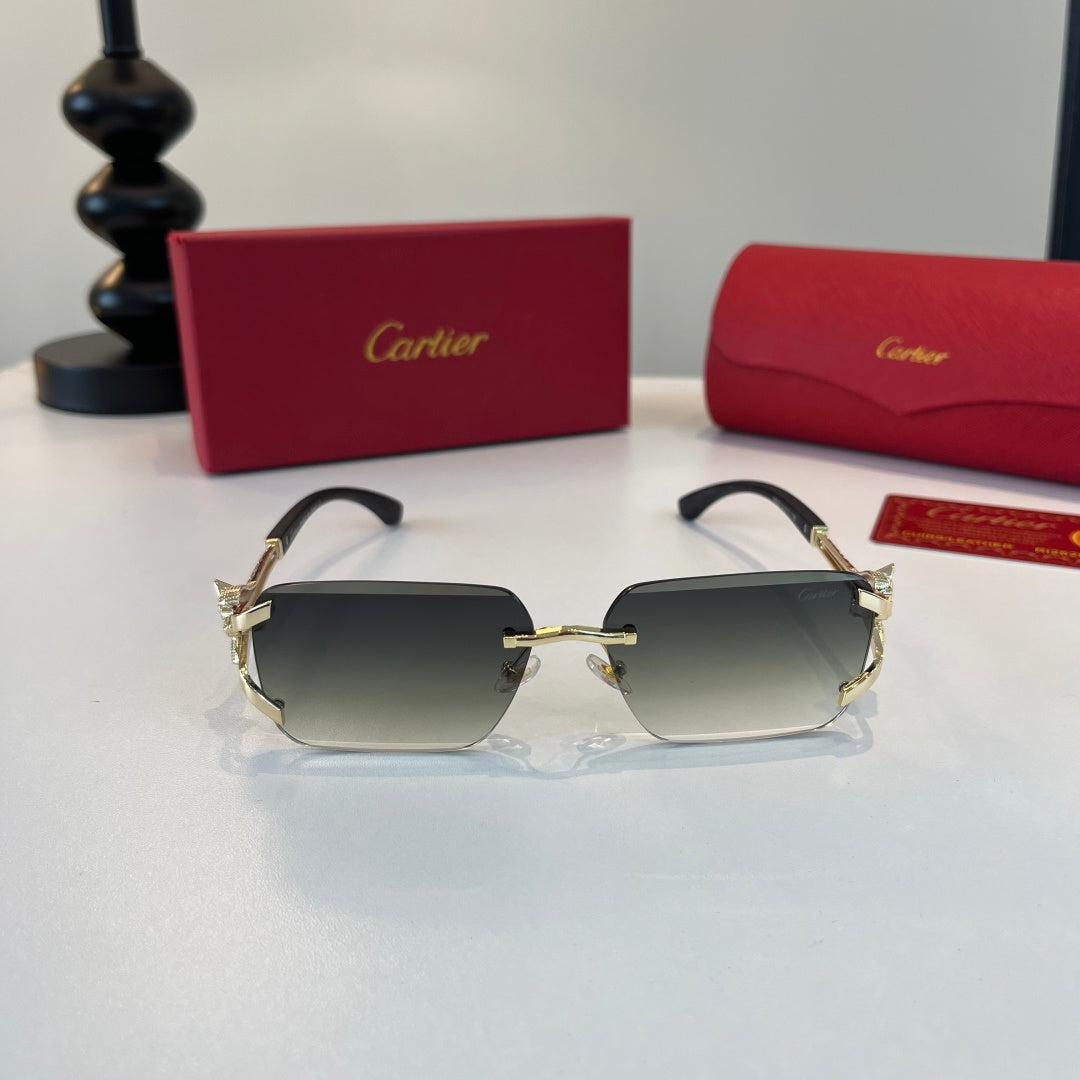 Cartier Lightweight Metal Rimless Silver Lens Sunglasses for Men & Wo - 487380 - detail image 2