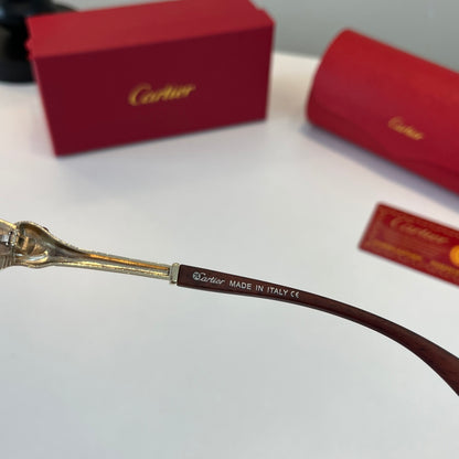 Cartier Lightweight Metal Rimless Silver Lens Sunglasses for Men & Wo - 449540 - detail image 11