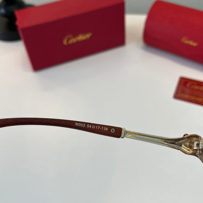 Cartier Lightweight Metal Rimless Silver Lens Sunglasses for Men & Wo - 449540 - detail image 10