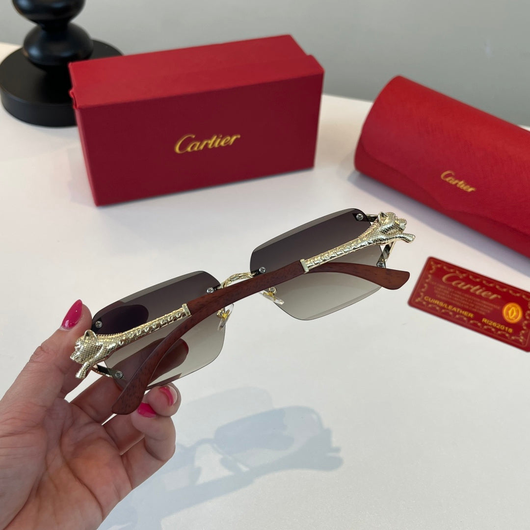 Cartier Lightweight Metal Rimless Silver Lens Sunglasses for Men & Wo - 415904 - detail image 9