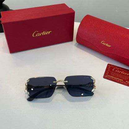 Cartier Lightweight Metal Rimless Red Lens Sunglasses for Men & Women - 415905 - detail image 5
