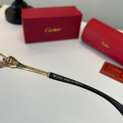 Cartier Lightweight Metal Rimless Red Lens Sunglasses for Men & Women - 358547 - detail image 10