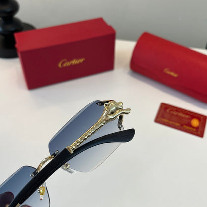 Cartier Lightweight Metal Rimless Silver Lens Sunglasses for Men & Wo - 449542 - detail image 7