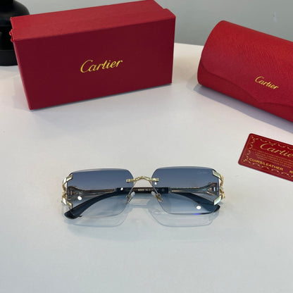 Cartier Lightweight Metal Rimless Silver Lens Sunglasses for Men & Wo - 415906 - detail image 5