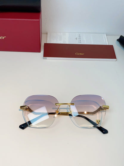 Cartier Photochromic Rimless Brown Lens Sunglasses for Men & Women - detail image 9
