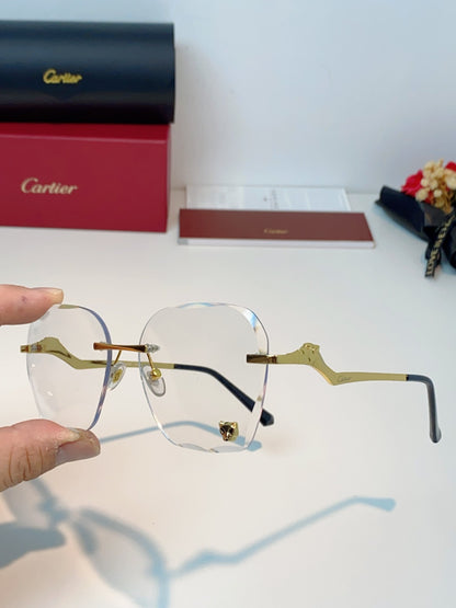 Cartier Photochromic Rimless Orange Lens Sunglasses for Men & Women - detail image 6