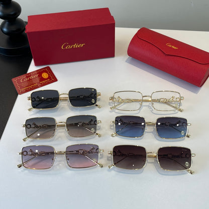 Cartier Lightweight Metal Rimless Silver Lens Sunglasses for Men & Wo - 432251 - detail image 11