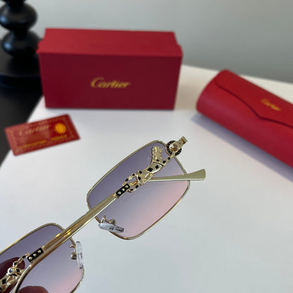Cartier Lightweight Metal Rimless Silver Lens Sunglasses for Men & Wo - 432247 - detail image 6