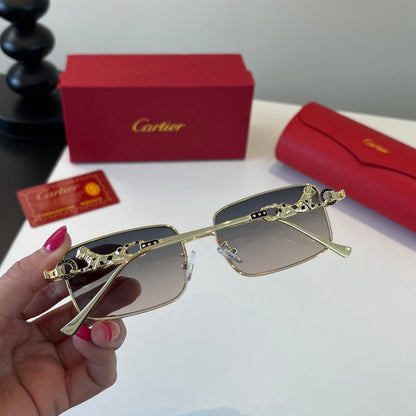 Cartier Lightweight Metal Rimless Silver Lens Sunglasses for Men & Wo - 493677 - detail image 9