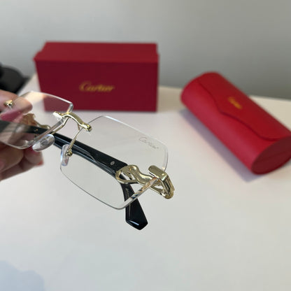 Cartier Lightweight Metal Rimless Silver Lens Sunglasses for Men & Wo - 493688 - detail image 6