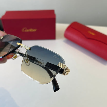 Cartier Lightweight Metal Rimless Silver Lens Sunglasses for Men & Wo - 432264 - detail image 7