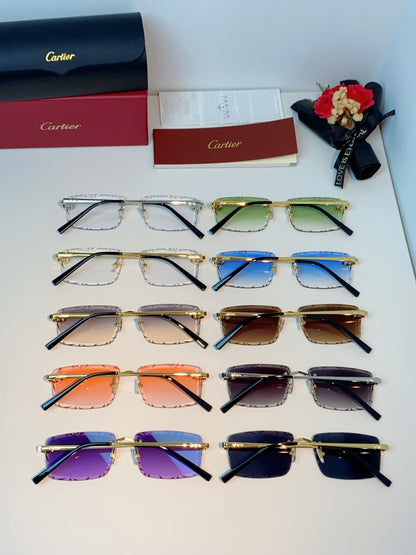 Cartier Lightweight Rimless Silver Lens Sunglasses for Men & Women - 487357 - detail image 11