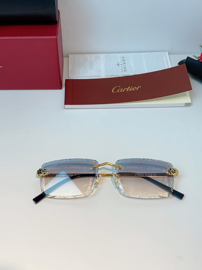 Cartier Lightweight Rimless Silver Lens Sunglasses for Men & Women - 487359 - detail image 9
