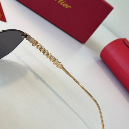 Cartier Lightweight Metal Rimless Silver Lens Sunglasses for Men & Wo - 399014 - detail image 10