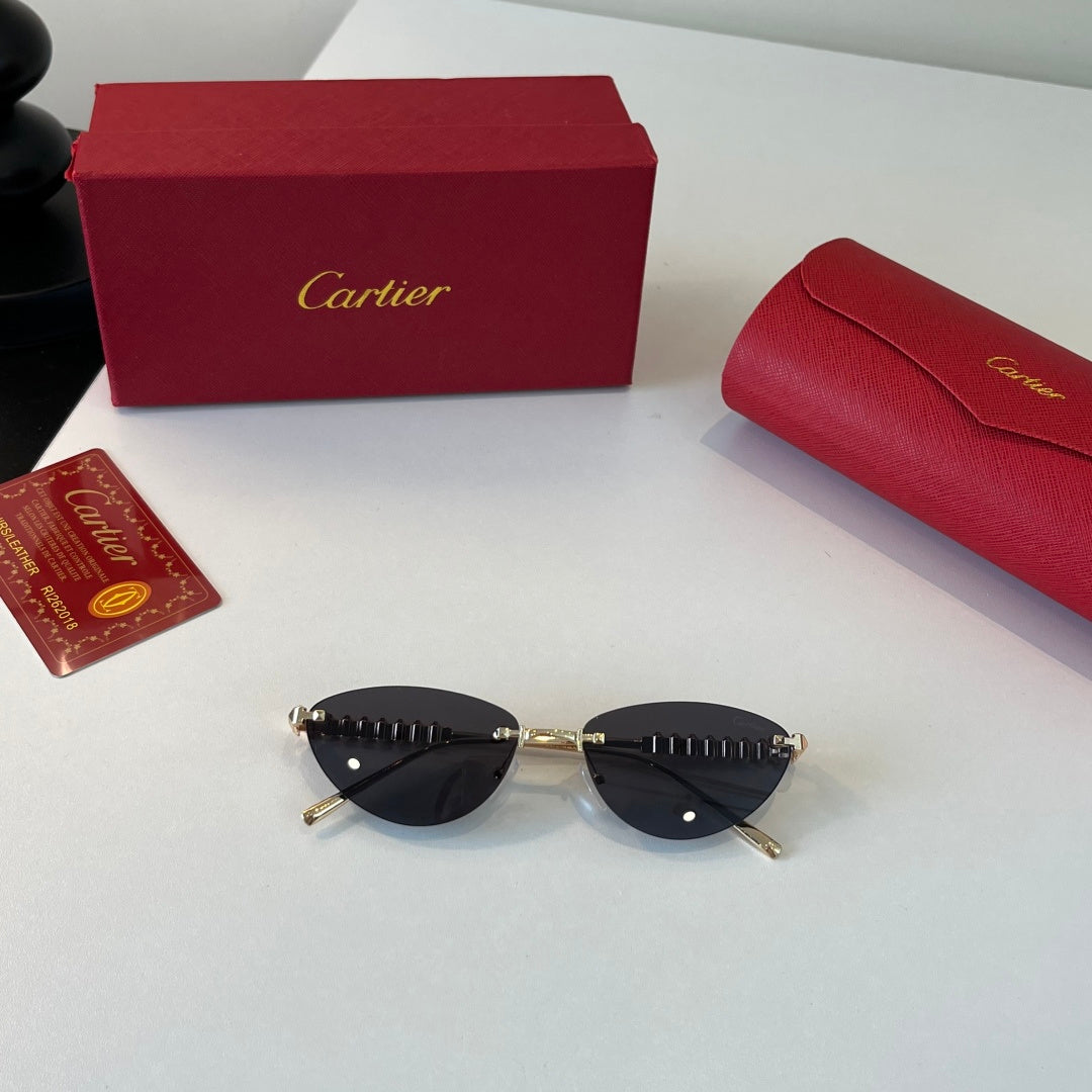 Cartier Lightweight Metal Rimless Silver Lens Sunglasses for Men & Wo - 399014 - detail image 4