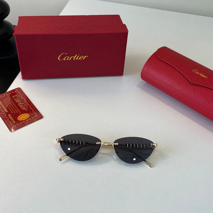 Cartier Lightweight Metal Rimless Silver Lens Sunglasses for Men & Wo - 358470 - detail image 4