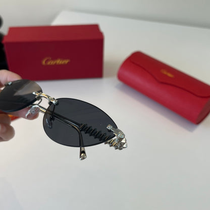Cartier Lightweight Metal Rimless Silver Lens Sunglasses for Men & Wo - 399016 - detail image 6