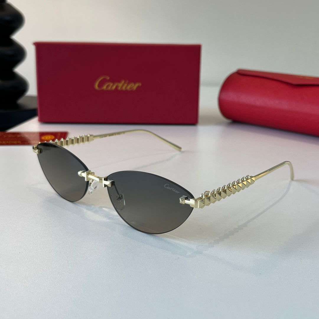 Cartier Lightweight Metal Rimless Silver Lens Sunglasses for Men & Wo - 399017 - detail image 3