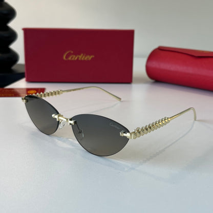 Cartier Lightweight Metal Rimless Silver Lens Sunglasses for Men & Wo - 358473 - detail image 3