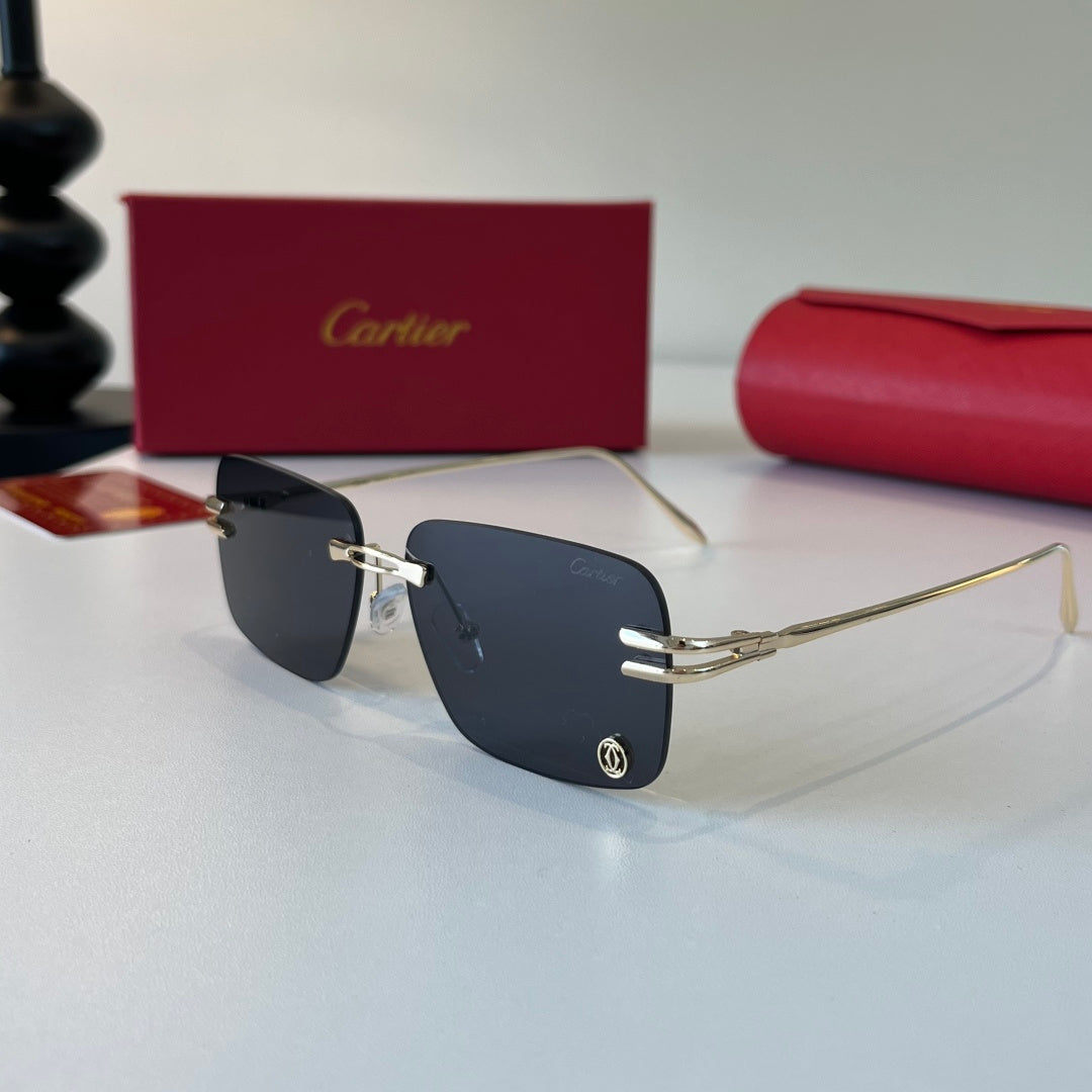 Cartier Lightweight Metal Rimless Silver Lens Sunglasses for Men & Wo - 432310 - detail image 3